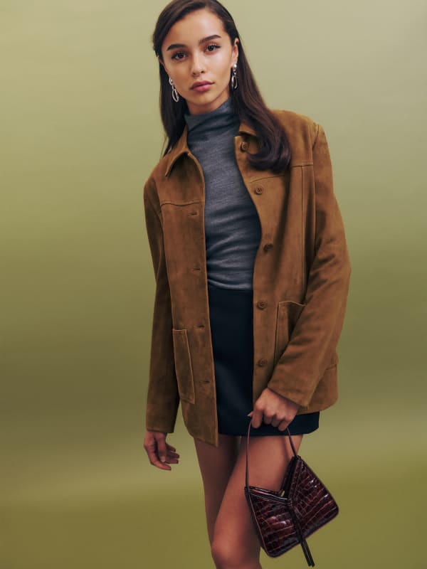 Veda Lincoln Suede Shirt Jacket - Topanga Canyon